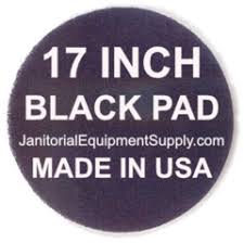 17 Inch Black Pad Stripping Scrubbing Pads 5 Pack Floor Machine Smooth Concrete Strip Floors