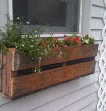 Pallet Planter Window Box Flowers Window Boxes Diy Wooden Flower Boxes