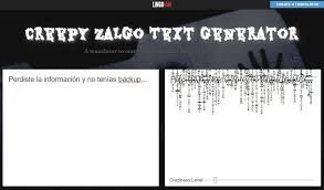 Many people think it's a bug or a trick. Hostalia Creepy Zalgo Text Generator Da Un Halo De Facebook
