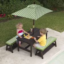Kidkraft Fun In The Sun Table And Benches With Umbrella Hogar Palets