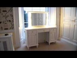 This dressing table 3 made solid wooden frame with chittagong teak segun wood is used to ensure the product's durability. Verny Dressing Table With Electric Mirror Lift And Lights Youtube