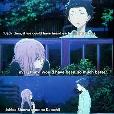It's been five years since shoya ishida bullied shoko nishimiya so badly she left their elementary school, because of one simple difference between them: Pin On Anime