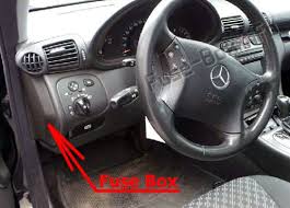 Socket, rear sam control unit, relay, fuse and relay module. Fuse Box Diagram Mercedes Benz C Class W203 2000 2007
