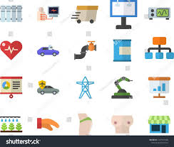 Color Flat Icon Set Heating Batteries Flat Vector Potholder Sprinkling Machine Main Pipeline Power Line Support Ad P Flat Icons Set Flat Icon Icon Set