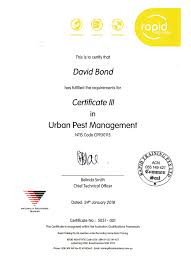 There are multiple ways to get to pest control, choose the one most convenient to you. Qualifications And Licences Bonds Termite Management And Pest Control