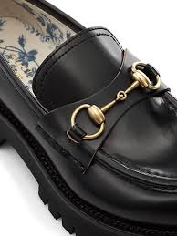 Shop velvet gg loafers and leather pumps. Gucci Leather Lug Sole Horsebit Loafers Saksfifthavenue