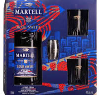 Martell Blue Swift Cognac Gift Set with Glasses