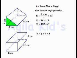 Jika luas alas segitiga prisma tersebut adalah 35 cm 2. Sc 11 Volume Bangun Ruang Gabungan Kelas 5 Matematika Sd Youtube