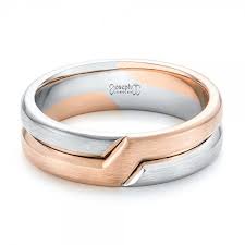 Two Tone Men S Wedding Band 102603 Rose Gold Engagement Ring Vintage Unique Diamond Engagement Rings Mens Wedding Bands