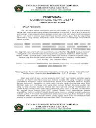 Besar harapan kami bapak/ibu mengabulkan permohonan ini. Proposal Idul Adha