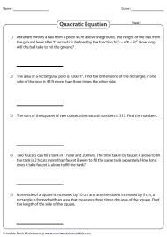 Check spelling or type a new query. Word Problems Involving Quadratic Equations Word Problem Worksheets Quadratics Quadratic Equation