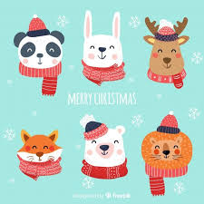 Lovely Christmas Character Collection With Flat Design Christmas Graphic Design Christmas Characters Christmas Drawing