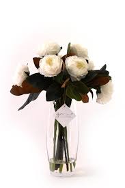 Sheridan Artificial Peonies Magnolia Leaves Fake Flowers