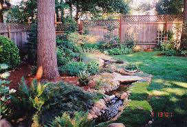In this backyard landscaping idea, the path itself is defined by the way the homeowner has placed the curving bushes. My Backyard In The Pacific Northwest It S Pretty Easy To Garden When You Live In A Rain Forest Northwest Landscaping Northwest Garden Pacific Northwest Garden