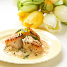 Noix de saint jacques à la crème