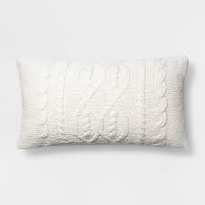 Congdon cable knit toss cotton 17 throw pillow gracie oaks color: Cable Knit Chenille Oversize Lumbar Throw Pillow Cream Threshold Target