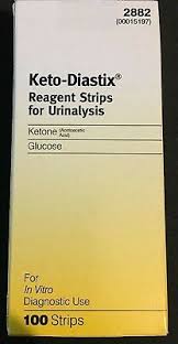 Keto Diastix Urinalysis Reagent Test For Glucose Ketones