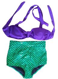 Pretty Mermaid Two Piece High Waist Swimsuit Azbro Com Swimsuits High Waisted Pretty Mermaids Swimsuits