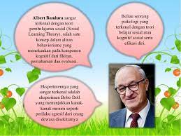 Teori pembelajaran sosial yang dikemukakan oleh bandura telah memberi penekanan tentang. Teori Pembelajaran Sosial