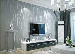 Silver Grey Modern Wave Wallpaper Wallpaper Living Room Living Room Tv Unit Designs Living Room Decor