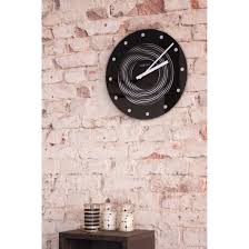 Bulova abbeville pendulum chiming mantel clock mdl. Unek Goods Nextime Concentric Wall Clock Round Glass Pendulum Black Battery Operated 13 8 Diameter Overstock 30766807