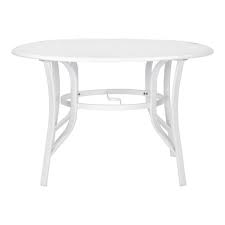 Allen Roth Truxton Round Outdoor Dining Table 46 In W X 46 In L With Umbrella Hole Lowes Com In 2020 Round Outdoor Dining Table Outdoor Dining Table Outdoor Dining