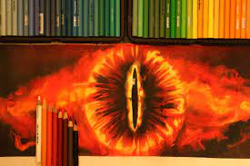 Eye Of Sauron Drawing Lord Of The Rings Geek Art Colorful Drawings Geeky Art