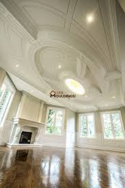 Creative Oval Ceiling Design In A Living Room Coffered Ceiling Ceiling Ceiling Design