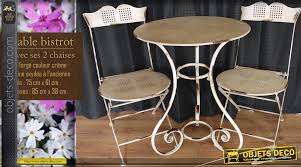 Table et chaises table salle à manger meuble fer forgé lit fer forgé chaise fer forgé ensemble table et chaise déco bois flotté meuble metal annonce vente tables et chaises fer forgã© salle ã manger jolie table en occasion : Table De Bistrot En Fer Forge Avec Ses Deux Chaises