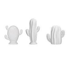 Matte White Ceramic Cactus Contemporary Decorative Objects White Ceramics Ceramic Decor