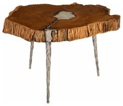 Metal table legs, cool metal table bases, industrial, farmhouse. 26 L Coffee Table Poured Aluminum Inlay Solid Acacia Slab Tapered Metal Legs Rustic Coffee Tables By Noble Origins Llc Houzz