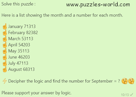 Budh, ketu and shani are great friends, while number 7 shares a cordial relationship with number 2, number 4 and number 6. Find The Number For September Puzzles World