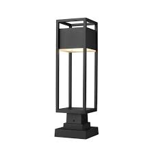 Our varied range of garden post lighting here at castlegate lights offers plenty of design choice when it comes to outdoor lighting for your home's exterior. Z Lite Barwick Black 22 Inch One Light Led Outdoor Pier Mount 585phms Sqpm Bk Led Bellacor