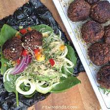 Raw Vegan Teriyaki Meatballs Burgers Recipe Recipe Raw Vegan Recipes Raw Vegan Raw Food Recipes