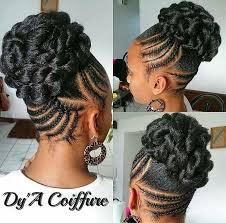 Style De Coiffure Avec Des Tresses Collees Cornrows Et Des Cheveux Artificiels Pour Natural Hair Styles For Black Women Natural Hair Styles Natural Hair Updo