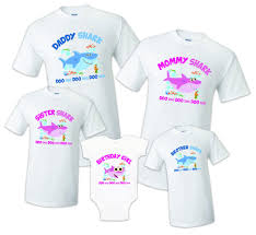 Matching Birthday T Shirt Design For Family Baby Shark T Shirt Family Birthday Matching Party Celebration Kid Mommy Reunion Shark Tshirt Latest Shart Ts Baby Shark Shark Theme Birthday Shark Birthday