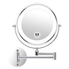 Check spelling or type a new query. Alvorog Wall Mounted Makeup Mirror Led Lighted Double Sided 5x Magnification 360 Swivel Extendable Cosmetic Vanity Mirror For Bathroom Hotels Powered By Batteries Not Included 7 Inches Buy Online In Bahamas At Bahamas Desertcart Com