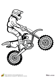 Ce dessin à colorier de moto est téléchargeable gratuitement et disponible à imprimer pour les enfants au format a4. Dessin A Colorier Moto Cross Et Petit Saut