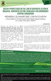 Badan peguam malaysia kuantan sihtnumber 25000. Seminar On Recent Perspectives On The Law Of Derivative Action In Malaysia Derivative Action Deadlock The Wrongdoer Control Conundrum On 22 January 2020 Kl Bar