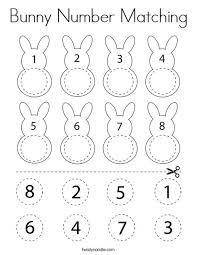 Christmas coloring pages for kids & adults to color in and celebrate all things christmas, from santa to snowmen to festive holiday scenes! Bunny Number Matching Coloring Page Twisty Noodle
