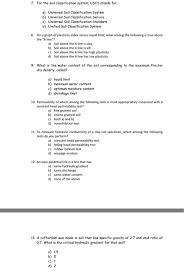 solved 7 for the soil classification system uscs stands