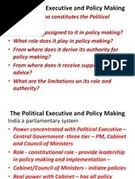 Advising the president on issues to do with policy, and carrying out any agreed upon plans. 1 The Political Executive And Policy Making Pdf Cabinet Government Government Related Organizations