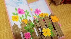 How to make simple greeting card, diy greeting card making ideas for beginners, mother's day 2018. Gs Craft Popup Flowery Garden Happy Birthday Greeting Card Idea