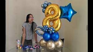Arreglo De Globos Con Numero De Manera Facil Bouquet De Globos Con Numeros Youtube