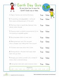 Ideal for grades 6, 7 and 8. Earth Day Quiz Worksheet Education Com Earth Day Quiz Earth Day Earth And Space Science