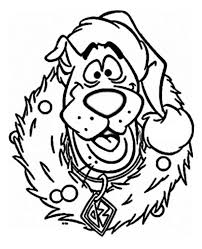 Scooby Doo Wearing Christmas Wreath On Christmas Coloring Page Printable Christmas Coloring Pages Free Christmas Coloring Pages Christmas Coloring Sheets