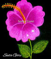 My Rangoli My Art Hibiscus Rangoli Flower 10 Rose Sketch Rangoli Colours Beautiful Rangoli Designs