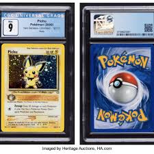 It is usually found in groups and often touch tails with other pichu as a show of courage, creating a shower of sparks that can make them cry. Vintage Neo Genesis Pichu Pokemon Card Swirls Onto Auction