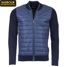 barbour international navy quilted jacket