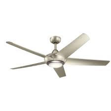 How to fix kichler ceiling fan remote not working? Kichler 330089ni Brushed Nickel Kapono 52 5 Blade Led Ceiling Fan With Remote Control Lightingdirect Com